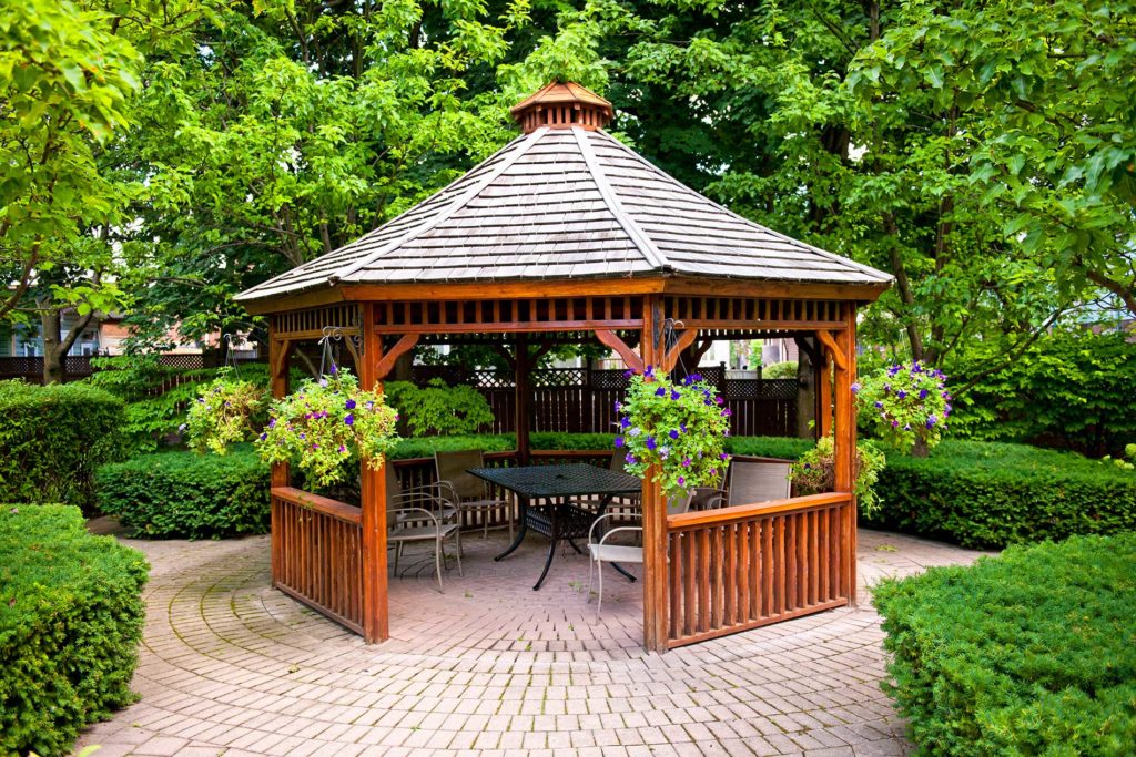 Gazebo in garden