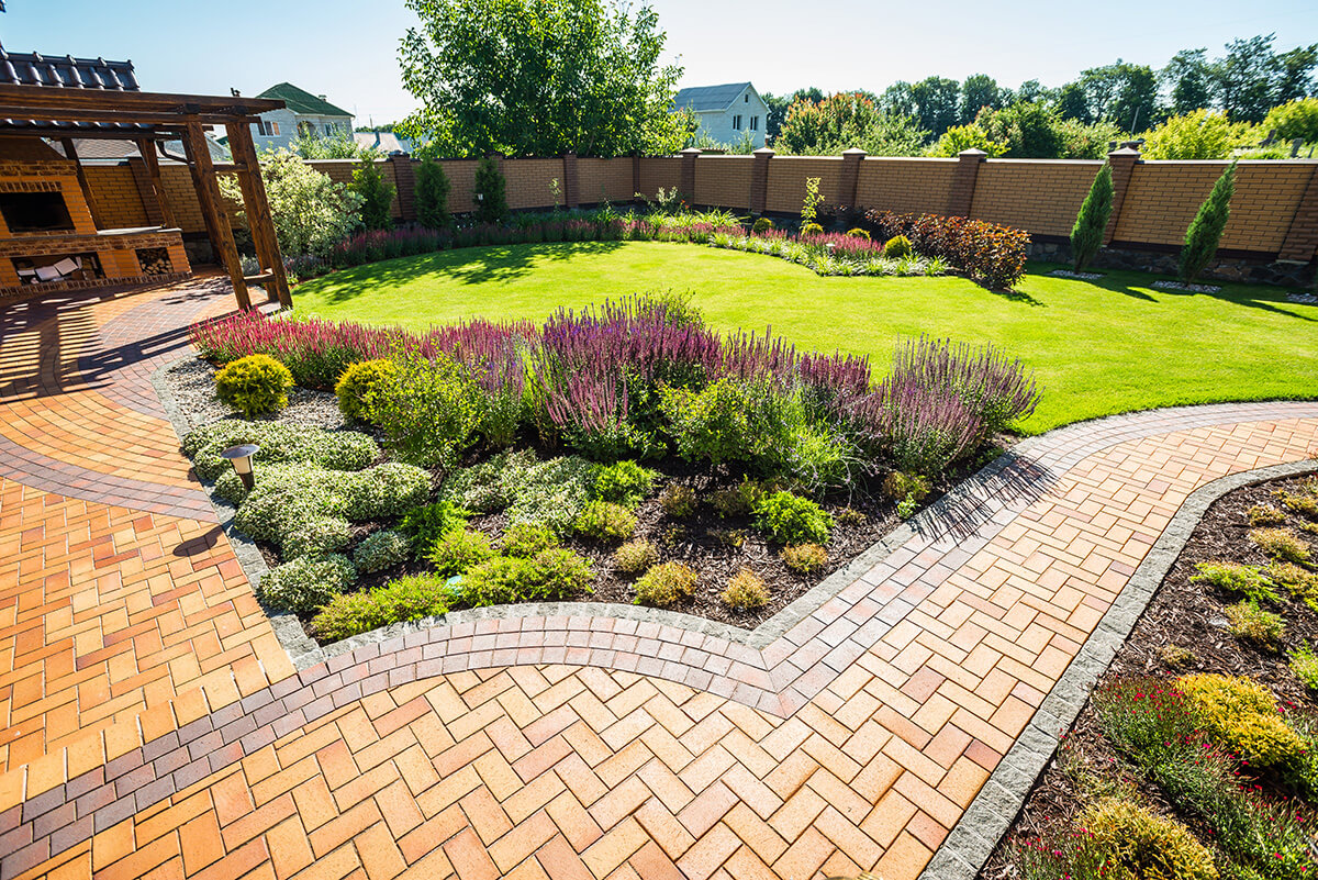 landscaping with beautiful plants
