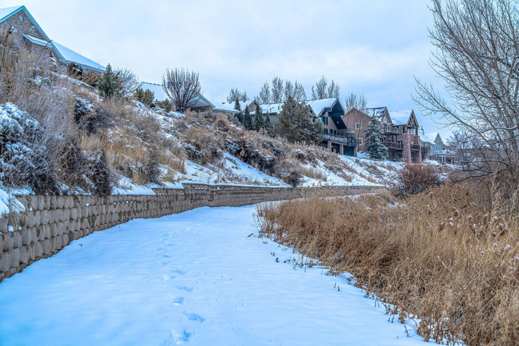 views of a snow covered trail