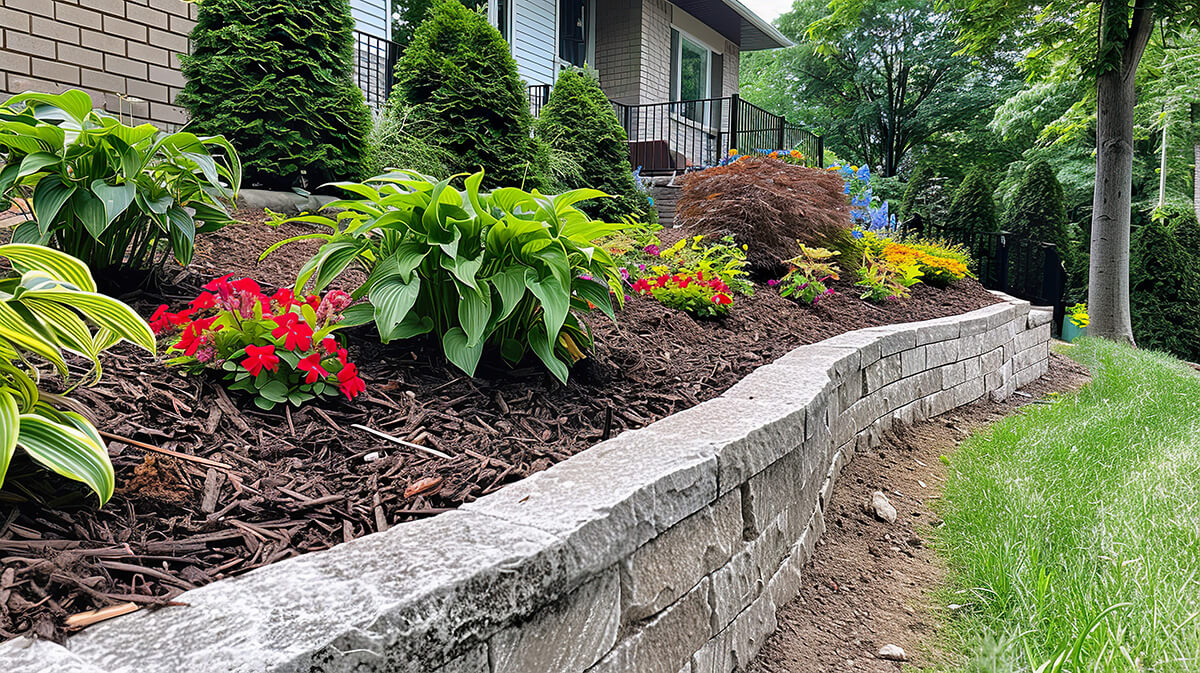 Residential garden landscaping