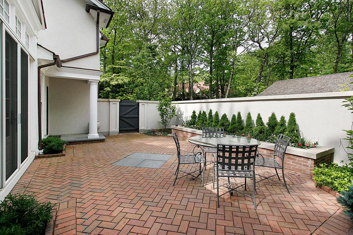 luxury brick patio